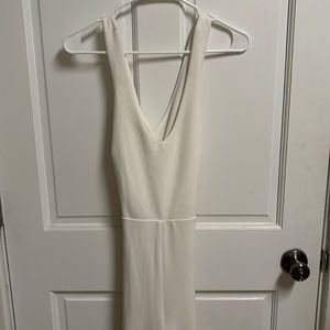 Wide leg criss cross back jumpsuit